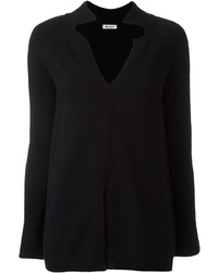 Женский черный шерстяной свитер от Dondup