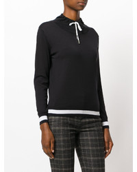 Женский черный шерстяной свитер от Eleventy