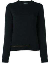 Женский черный шерстяной свитер от Dsquared2