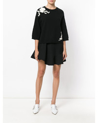 Женский черный шерстяной свитер от RED Valentino