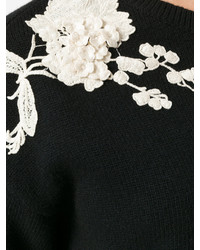 Женский черный шерстяной свитер от RED Valentino