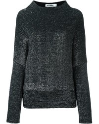 Женский черный шерстяной свитер от Jil Sander