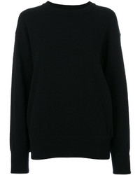 Женский черный шерстяной свитер от Laneus