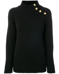 Женский черный шерстяной свитер от Lanvin