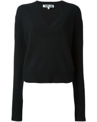 Женский черный шерстяной свитер от McQ by Alexander McQueen
