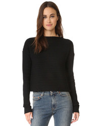 Женский черный шерстяной свитер от Tibi