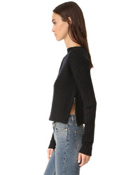Женский черный шерстяной свитер от Tibi