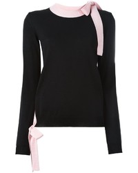 Женский черный шерстяной свитер от MSGM