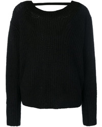 Женский черный шерстяной свитер от Nude