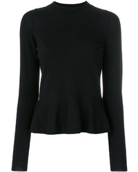 Женский черный шерстяной свитер от Odeeh