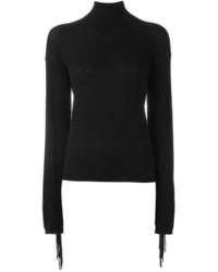 Женский черный шерстяной свитер от P.A.R.O.S.H.