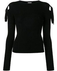 Женский черный шерстяной свитер от RED Valentino