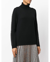 Женский черный шерстяной свитер от P.A.R.O.S.H.