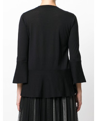 Женский черный шерстяной свитер от Roberto Collina