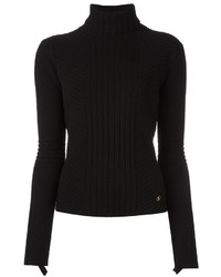 Женский черный шерстяной свитер от Tory Burch