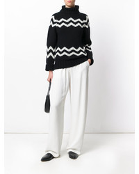 Женский черный шерстяной свитер от Joseph