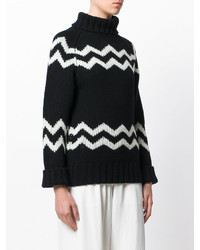 Женский черный шерстяной свитер от Joseph