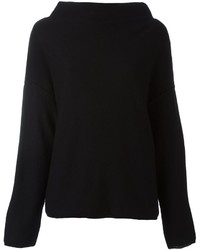 Женский черный шерстяной свитер от Twin-Set