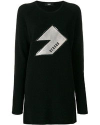 Женский черный шерстяной свитер от Versus