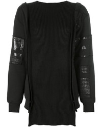 Женский черный шерстяной свитер от Yang Li