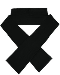 Мужской черный шерстяной шарф с геометрическим рисунком от Ann Demeulemeester