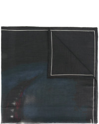 Мужской черный шерстяной шарф с принтом от Givenchy