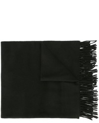 Мужской черный шерстяной шарф от AMI Alexandre Mattiussi