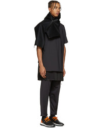 Мужской черный шерстяной шарф от Y-3