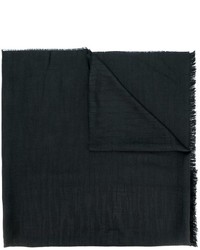 Мужской черный шерстяной шарф от Lanvin