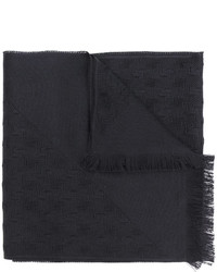 Мужской черный шерстяной шарф от Versace