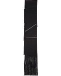 Мужской черный шерстяной шарф от Y-3