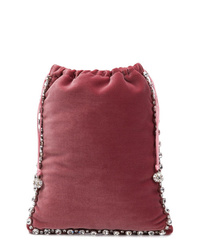 Ярко-розовая бархатная сумка через плечо от Ca&Lou