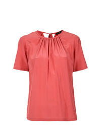 Ярко-розовая блуза с коротким рукавом от Andrea Marques