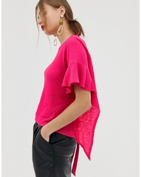 Ярко-розовая блуза с коротким рукавом от Ivyrevel