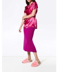 Ярко-розовая блуза с коротким рукавом от Sies Marjan