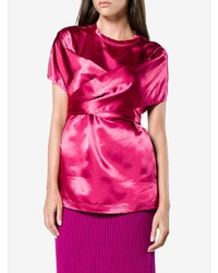 Ярко-розовая блуза с коротким рукавом от Sies Marjan