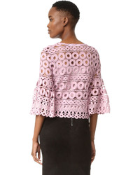 Ярко-розовая блузка крючком от Style Mafia