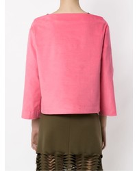 Ярко-розовая блузка с длинным рукавом от Gloria Coelho