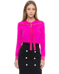 Ярко-розовая блузка с длинным рукавом от Edun