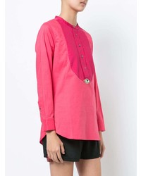 Ярко-розовая блузка с длинным рукавом от Figue