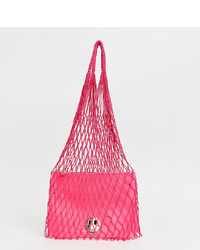 Ярко-розовая большая сумка из плотной ткани от Hill & Friends