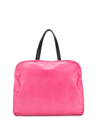 Ярко-розовая большая сумка из плотной ткани от Marni