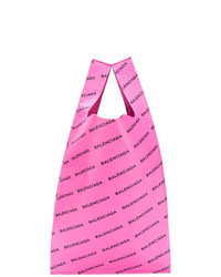 Мужская ярко-розовая большая сумка от Balenciaga