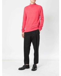 Мужская ярко-розовая водолазка от Ann Demeulemeester