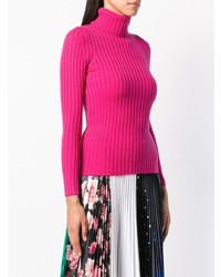 Женская ярко-розовая водолазка от Moschino