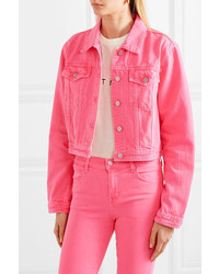 Женская ярко-розовая джинсовая куртка от J Brand