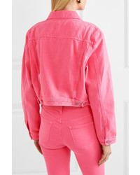 Женская ярко-розовая джинсовая куртка от J Brand