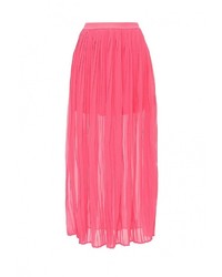 Ярко-розовая длинная юбка от Troll