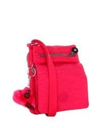 Ярко-розовая замшевая сумка через плечо