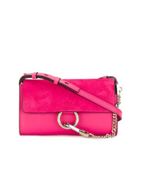 Ярко-розовая замшевая сумка через плечо от Chloé